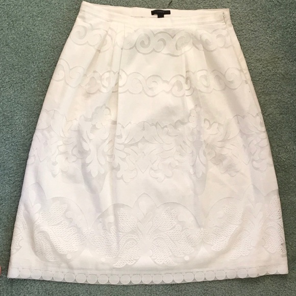 J. Crew Dresses & Skirts - J. Crew winter white lace overlay skirt